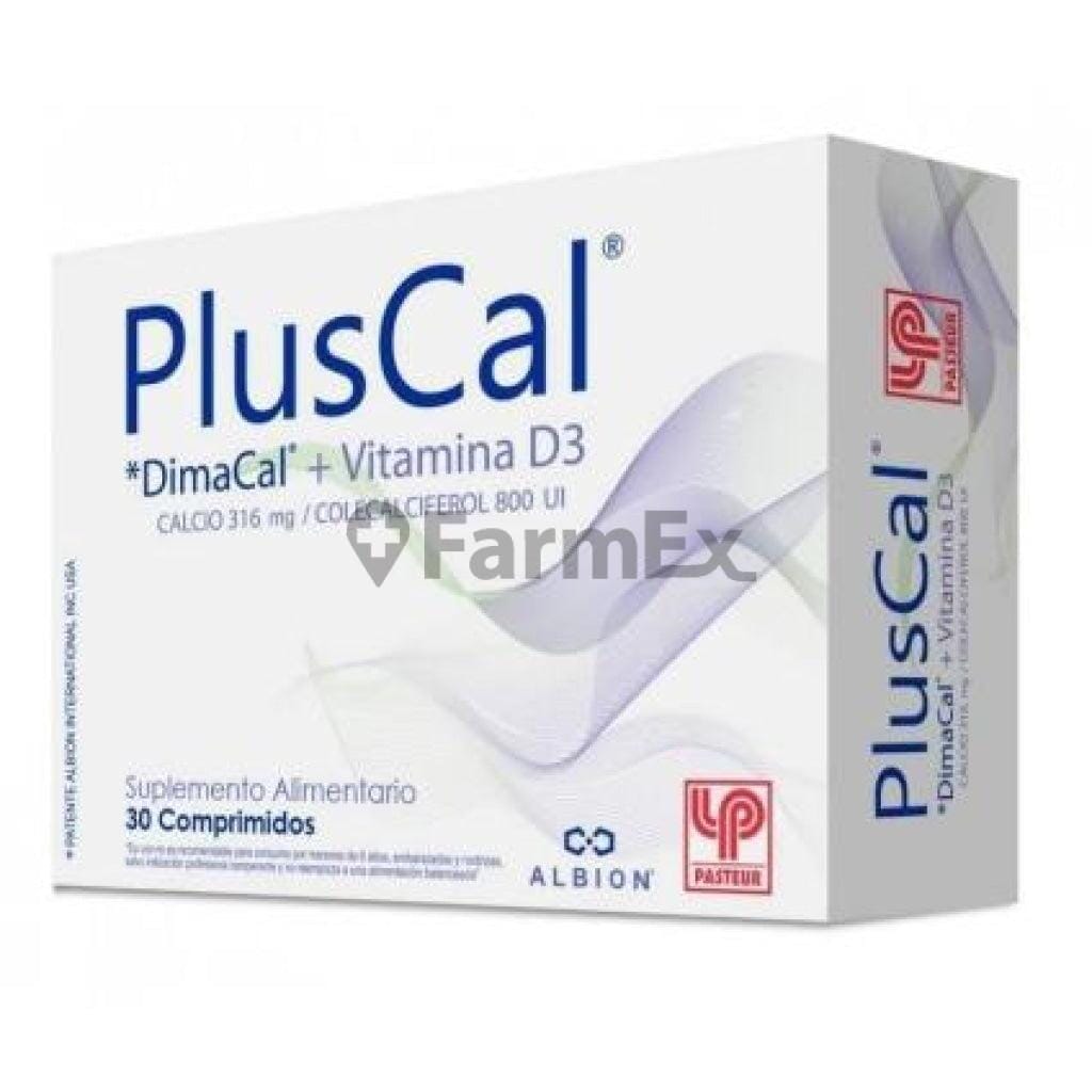 PlusCal x 30 comprimidos Farmex-Fonasa-Persistente